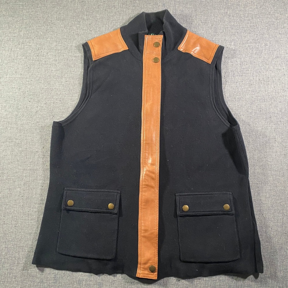 Lauren Ralph Lauren Black and Tan Vest